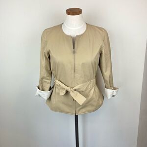 J. Crew Classic Waist-Tie Full Zip Jacket
